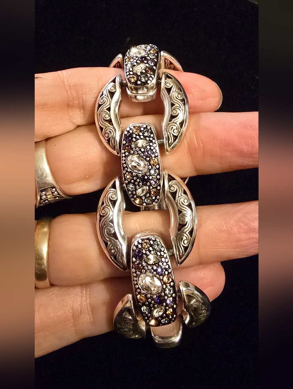 Rare, retired Brighton "Crystal Voyage" link bracelet.